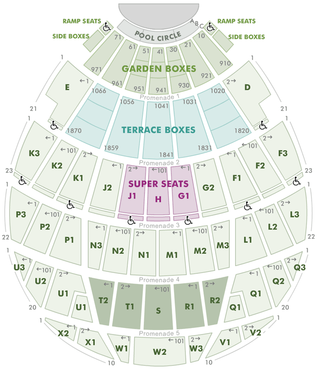 Hollywood Bowl Seating Chart Super Seats